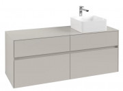 Тумба под раковину Villeroy & Boch Collaro 140х50 см ДСП мягкий серый C04700VK