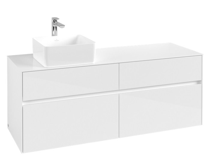 Тумба под раковину Villeroy & Boch Collaro 140х50 см МДФ глянцевый белый C04600DH