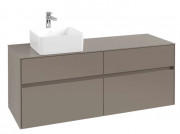 Тумба під раковину Villeroy & Boch Collaro 140х50 см ДСП сірий трюфель C04600VG