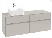 Тумба под раковину Villeroy & Boch Collaro 140х50 см ДСП мягкий серый C04600VK