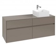 Тумба під раковину Villeroy & Boch Collaro 140х50 см ДСП сірий трюфель C04700VG