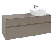Тумба под раковину Villeroy & Boch Collaro 140х50 см ДСП трюфель серый C04700VG