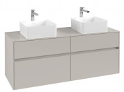 Тумба под раковину Villeroy & Boch Collaro 140х50 см ДСП мягкий серый C04800VK