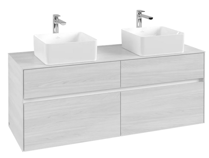 Тумба под раковину Villeroy & Boch Collaro 140х50 см ДСП белое дерево C04800E8