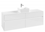 Тумба під раковину Villeroy&Boch Collaro 160х50 см МДФ глянсовий білий C04900DH