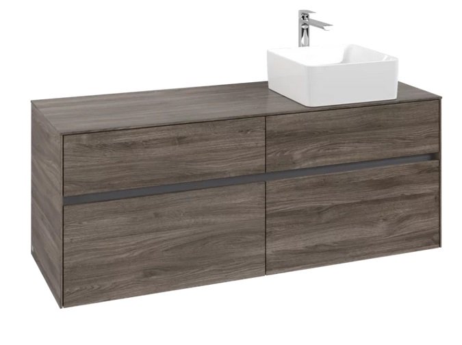 Тумба під раковину Villeroy & Boch Collaro 140х50 см ДСП кам'яний дуб C04700RK