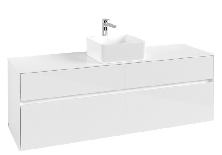 Тумба под раковину Villeroy & Boch Collaro 160х50 см МДФ глянцевый белый C04900DH