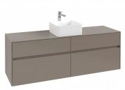 Тумба під раковину Villeroy & Boch Collaro 160х50 см ДСП сірий трюфель C04900VG