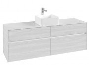 Тумба під раковину Villeroy&Boch Collaro 160х50 см ДСП біле дерево C04900E8