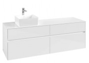 Тумба під раковину Villeroy&Boch Collaro 160х50 см МДФ глянсовий білий C05000DH