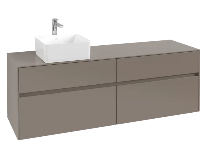 Тумба под раковину Villeroy & Boch Collaro 160х50 см ДСП трюфель серый C05000VG