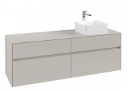 Тумба під раковину Villeroy & Boch Collaro 160х50 см ДСП м'який сірий C05100VK