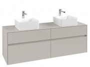 Тумба під раковину Villeroy&Boch Collaro 160х50 см ДСП м'який сірий C05200VK