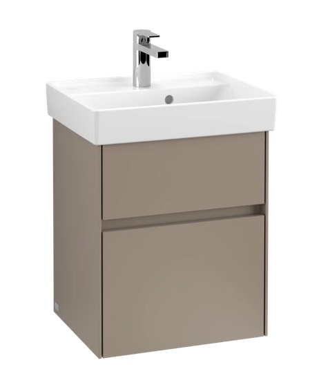 Тумба под раковину Villeroy & Boch Collaro 46х37,4 см с подсветкой ДСП трюфель серый C006B0VG