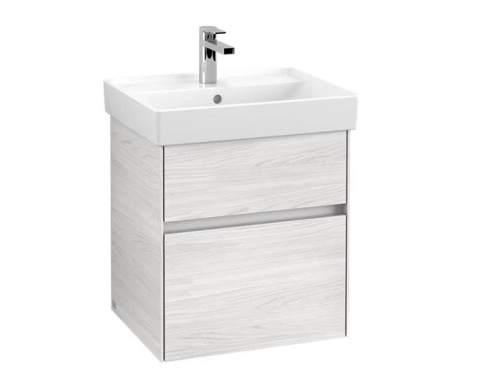 Тумба под раковину Villeroy & Boch Collaro 51х41,4 см с подсветкой ДСП белое дерево C007B0E8