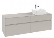 Тумба под раковину Villeroy & Boch Collaro 160х50 см ДСП мягкий серый C05100VK