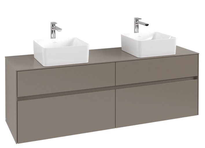 Тумба под раковину Villeroy & Boch Collaro 160х50 см ДСП трюфель серый C05200VG