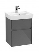 Тумба под раковину Villeroy & Boch Collaro 46х37,4 см с подсветкой МДФ глянцевый серый C006B0FP