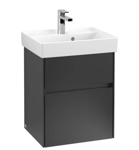 Тумба під раковину Villeroy & Boch Collaro 46х37,4 см із підсвічуванням МДФ чорний матовий лак C006B0PD