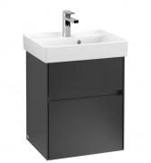 Тумба под раковину Villeroy & Boch Collaro 46х37,4 см с подсветкой МДФ черный матовый лак C006B0PD