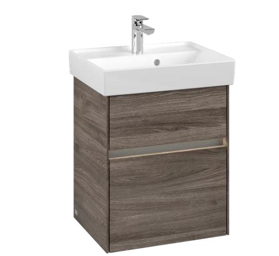 Тумба под раковину Villeroy & Boch Collaro 46х37,4 см с подсветкой ДСП каменный дуб C006B0RK
