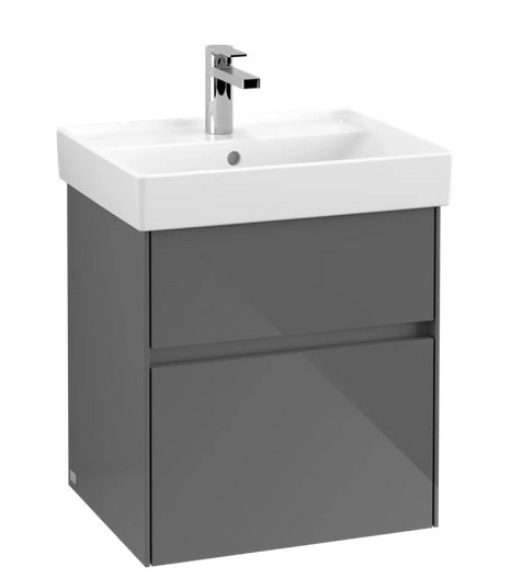 Тумба під раковину Villeroy & Boch Collaro 51х41,4 см із підсвічуванням МДФ глянсовий сірий C007B0FP