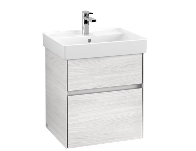 Тумба під раковину Villeroy & Boch Collaro 51х41,4 см із підсвічуванням ДСП біле дерево C007B0E8