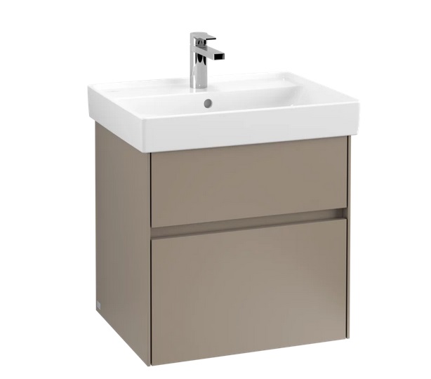 Тумба под раковину Villeroy & Boch Collaro 55,4х44,4 см с подсветкой ДСП трюфель серый C008B0VG