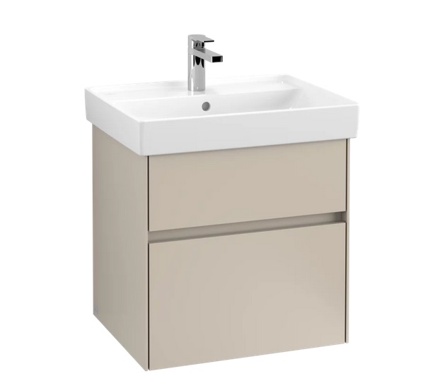 Тумба під раковину Villeroy & Boch Collaro 55,4х44,4 см із підсвічуванням ДСП м'який сірий C008B0VK