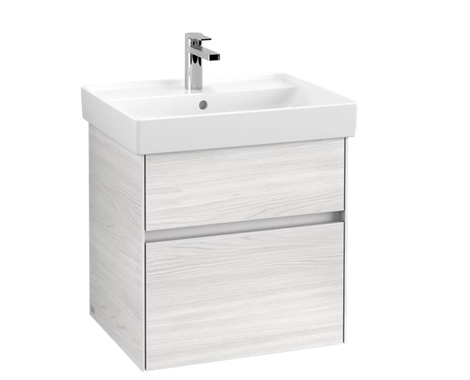 Тумба под раковину Villeroy & Boch Collaro 55,4х44,4 см с подсветкой ДСП белое дерево C008B0E8