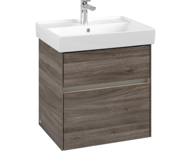 Тумба под раковину Villeroy & Boch Collaro 55,4х44,4 см с подсветкой ДСП каменный дуб C008B0RK