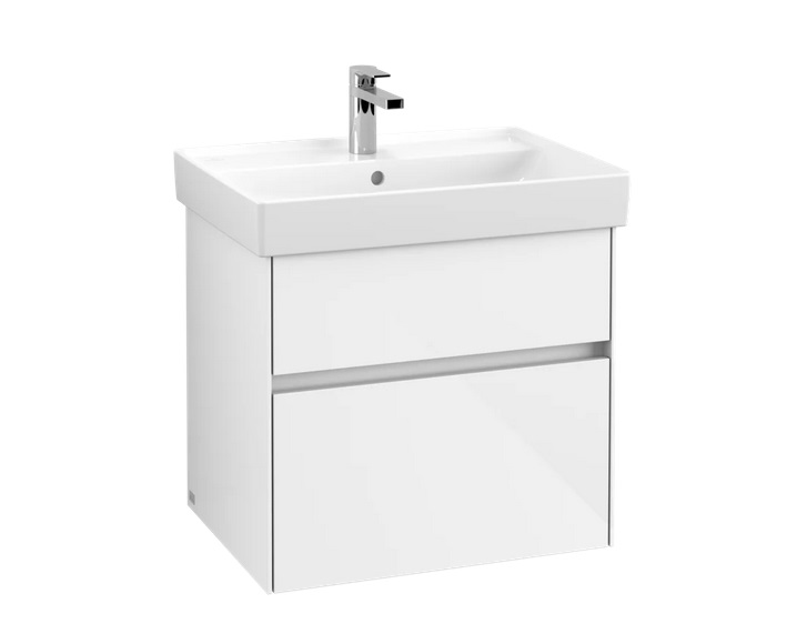 Тумба під раковину Villeroy & Boch Collaro 60,4х44,4 см із підсвічуванням ДСП матовий білий C009B0MS