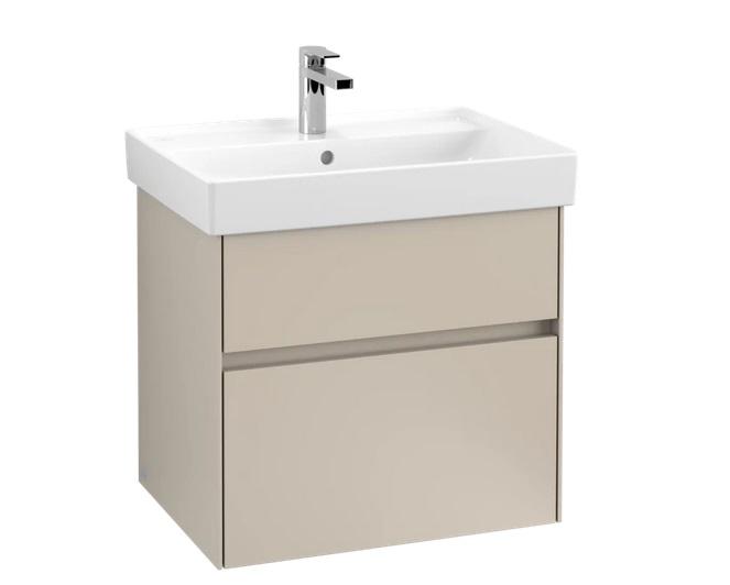 Тумба під раковину Villeroy & Boch Collaro 60,4х44,4 см із підсвічуванням МДФ м'який сірий C009B0VK