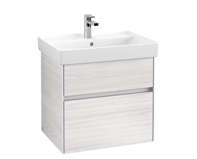 Тумба под раковину Villeroy & Boch Collaro 60,4х44,4 см с подсветкой ДСП белое дерево C009B0E8