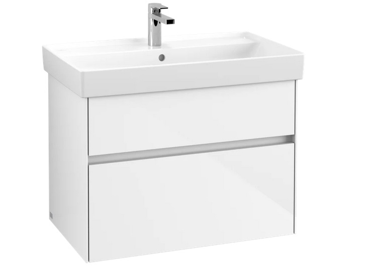 Тумба под раковину Villeroy & Boch Collaro 75,4х44,4 см с подсветкой МДФ глянцевый белый C010B0DH