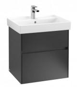 Тумба под раковину Villeroy & Boch Collaro 55,4х44,4 см с подсветкой МДФ черный матовый лак C008B0PD