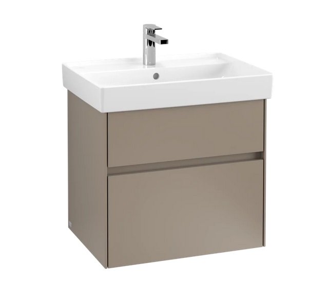 Тумба под раковину Villeroy & Boch Collaro 60,4х44,4 см с подсветкой ДСП трюфель серый C009B0VG