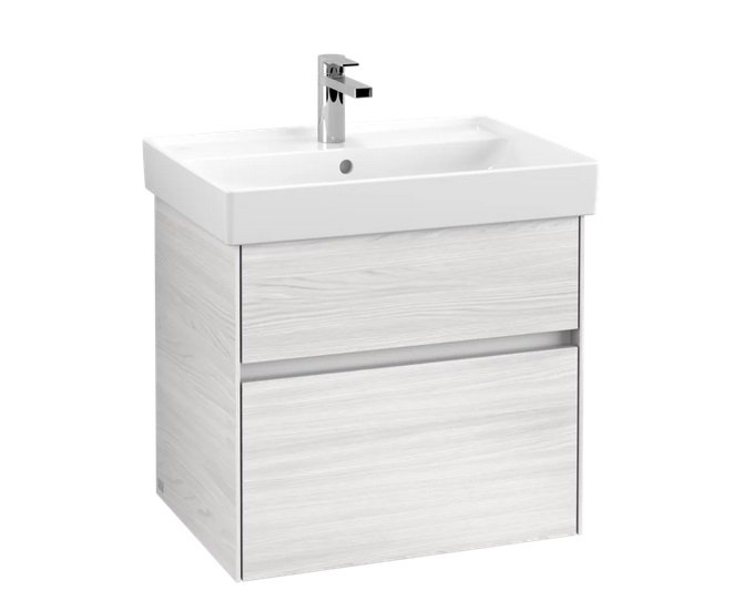 Тумба під раковину Villeroy & Boch Collaro 60,4х44,4 см із підсвічуванням ДСП біле дерево C009B0E8