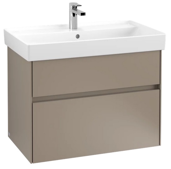 Тумба під раковину Villeroy & Boch Collaro 75,4х44,4 см із підсвічуванням ДСП сірий трюфель C010B0VG