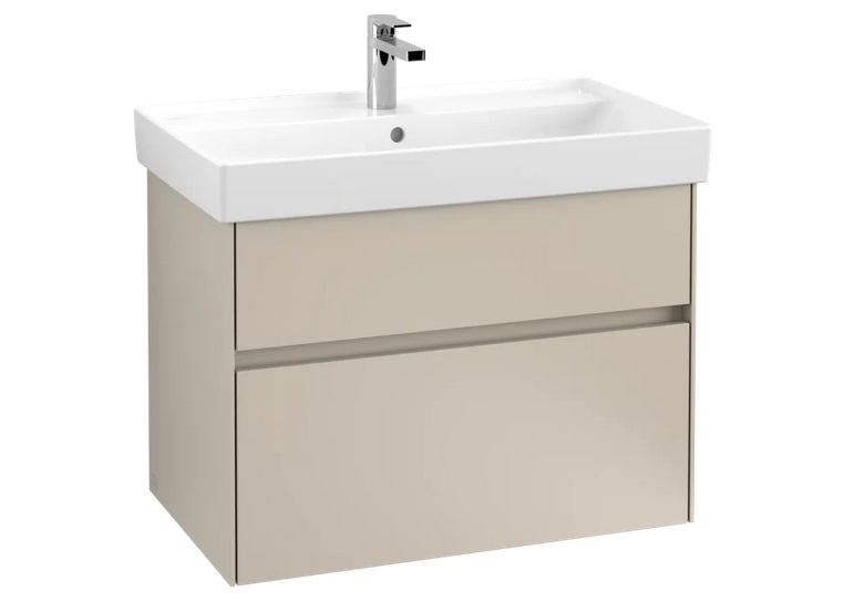 Тумба под раковину Villeroy & Boch Collaro 75,4х44,4 см с подсветкой ДСП мягкий серый  C010B0VK