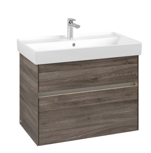 Тумба под раковину Villeroy & Boch Collaro 75,4х44,4 см с подсветкой ДСП каменный дуб C010B0RK