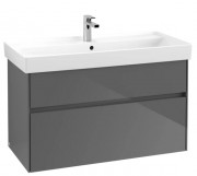 Тумба під раковину Villeroy & Boch Collaro 95,4х44,4 см із підсвічуванням МДФ глянсовий сірий C011B0FP