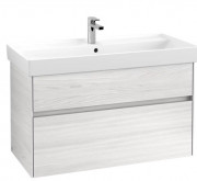 Тумба під раковину Villeroy & Boch Collaro 95,4х44,4 см із підсвічуванням ДСП біле дерево C011B0E8