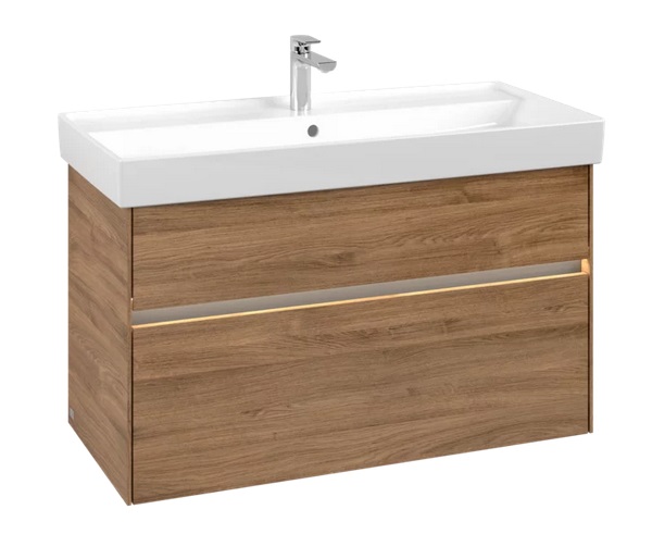 Тумба под раковину Villeroy & Boch Collaro 95,4х44,4 см с подсветкой ДСП дуб канзас C011B0RH
