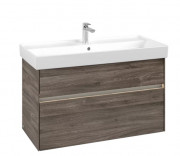 Тумба под раковину Villeroy & Boch Collaro 95,4х44,4 см с подсветкой ДСП каменный дуб C011B0RK