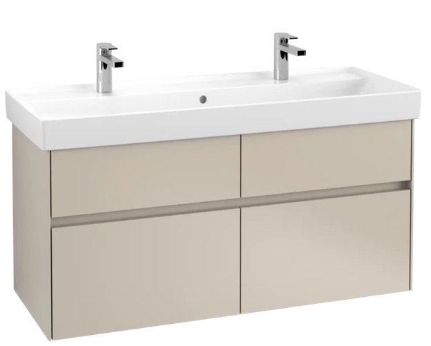 Тумба під раковину Villeroy & Boch Collaro 115,4 х44,4 см з підсвічуванням ДСП м'який сірий C012B0VK