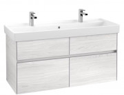 Тумба під раковину Villeroy & Boch Collaro 115,4х44,4 см із підсвічуванням ДСП біле дерево C012B0E8