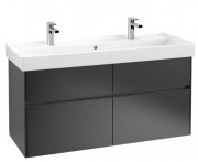 Тумба під раковину Villeroy & Boch Collaro 115,4х44,4 см із підсвічуванням МДФ чорний матовий лак C012B0PD