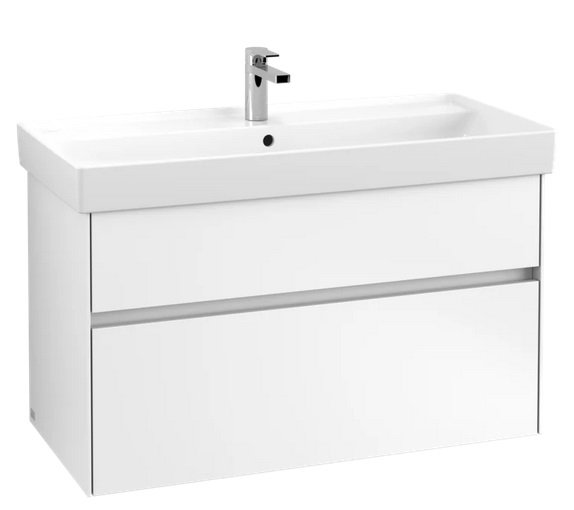 Тумба під раковину Villeroy & Boch Collaro 95,4х44,4 см із підсвічуванням ДСП матовий білий C011B0MS