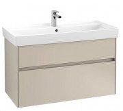 Тумба под раковину Villeroy & Boch Collaro 95,4х44,4 см с подсветкой ДСП мягкий серый C011B0VK